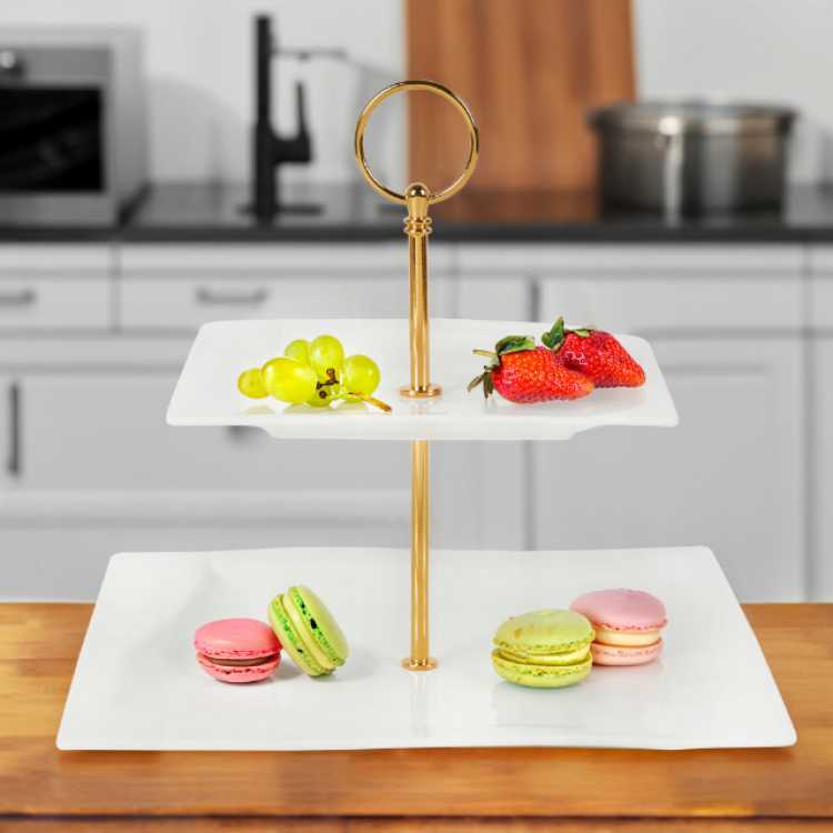 Obrázek pro Stojan na pochutiny 2 patra GOLD