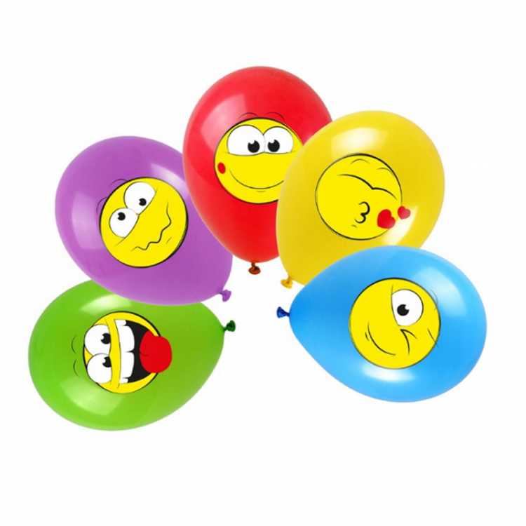 Obrázek pro Sada 5 balonů zlatých Emoticons