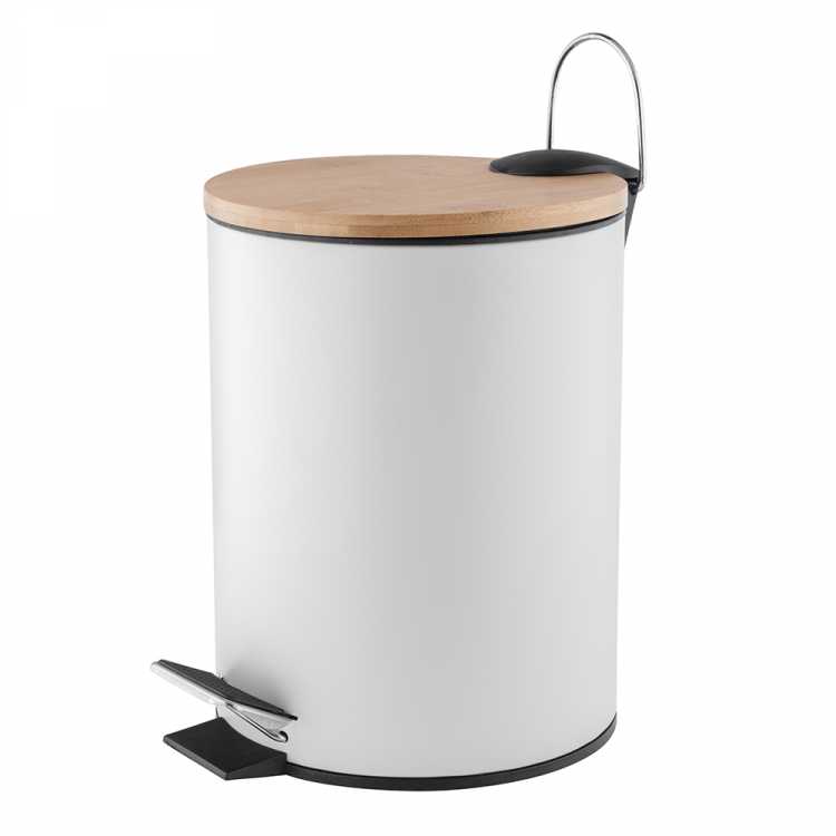 Obrázek pro Odpadkový koš 3L bílý nerezový slim