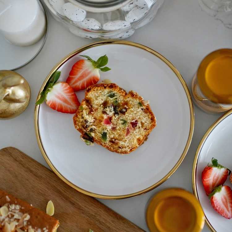 Obrázek pro Dezertní talíř bílý GOLD 19cm