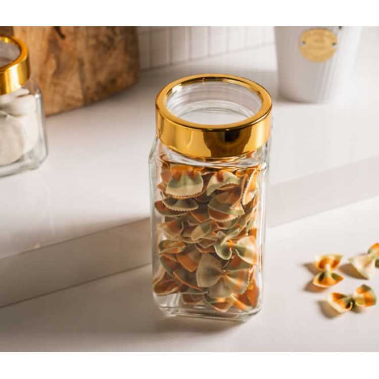 Obrázek pro Skleněná dóza 700 ml zlaté víko