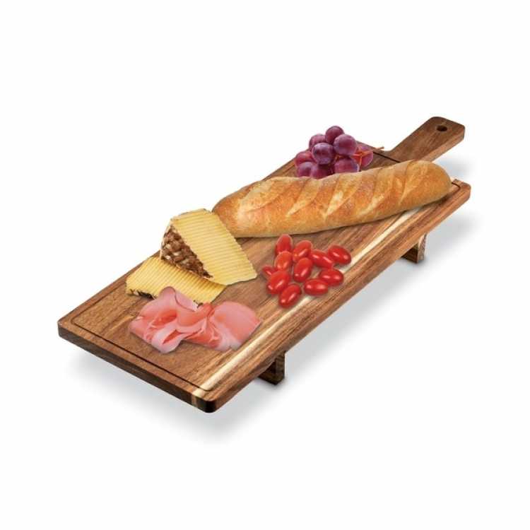 Obrázek pro Dlouhá dřevěná akáciová servírovací deska 59 x 19,5 cm