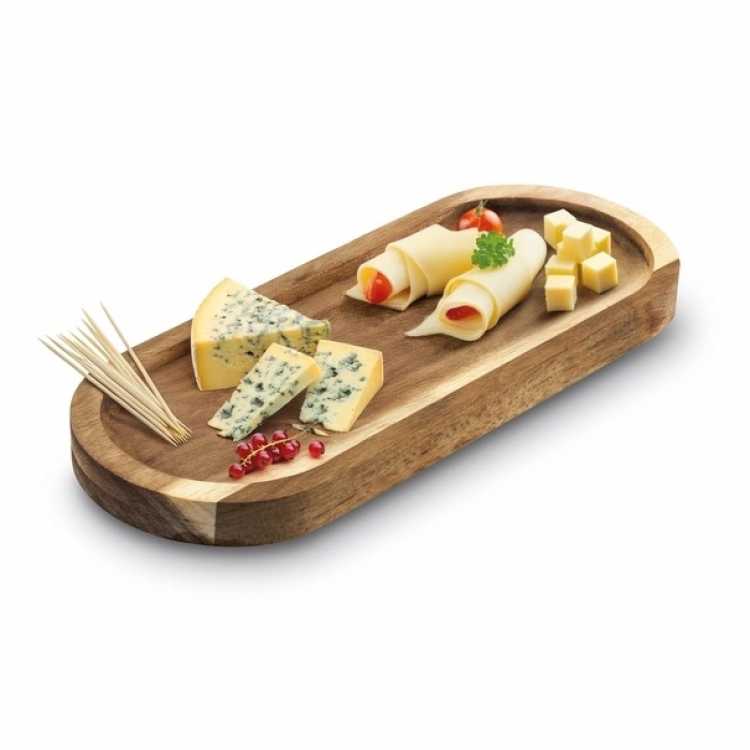 Obrázek pro Oválná akáciová dekorativní deska 30 x 12 cm