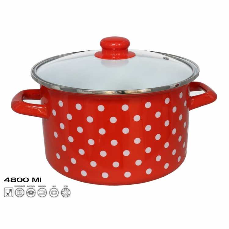 Obrázek pro Hrnec smaltovaný s poklicí 4,80l 24x14cm MALAGA