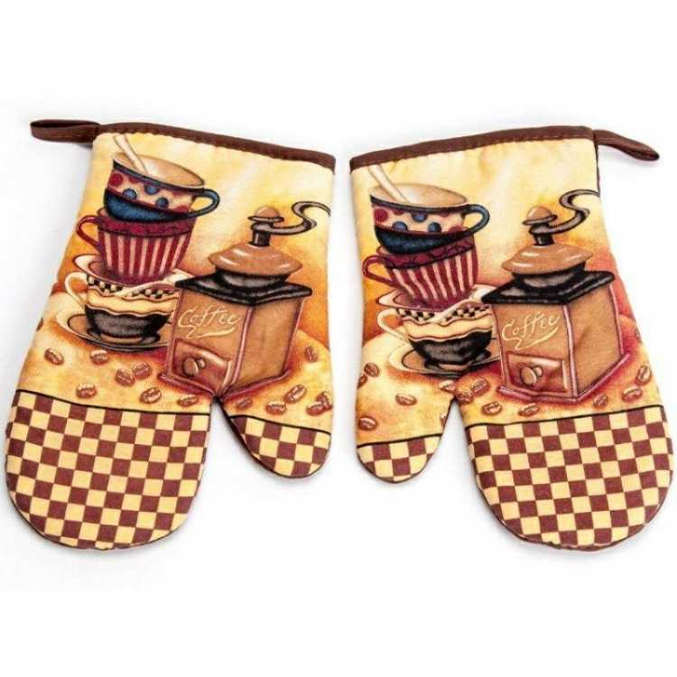 Obrázek pro Kuchyňské rukavice sada 2ks COFFEE