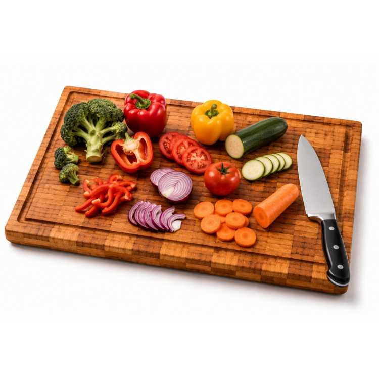 Obrázek pro Velká bambusová kuchyňská deska na krájení a servírování – 40 × 30 × 2,5 cm