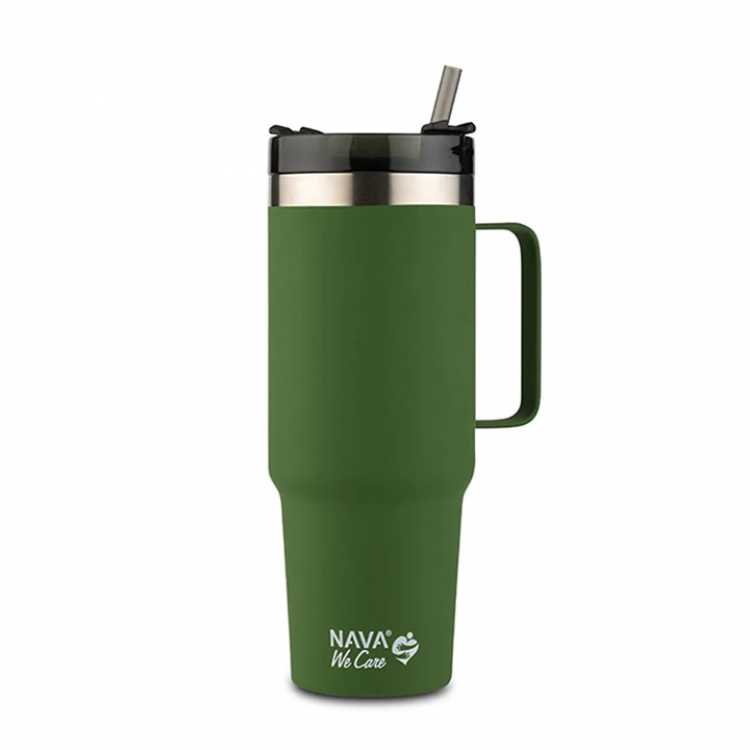 Obrázek pro Termohrnek zelený 900ml s brčkem