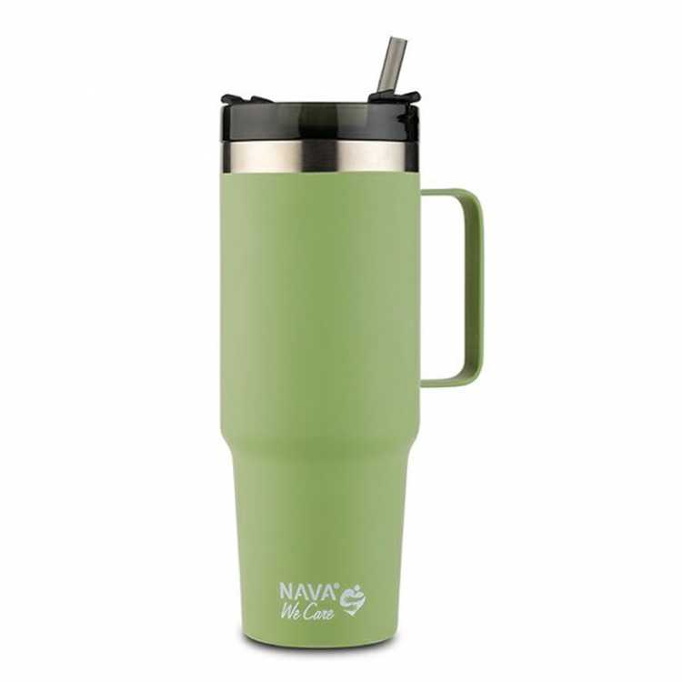 Obrázek pro Termohrnek světle zelený 900ml s brčkem