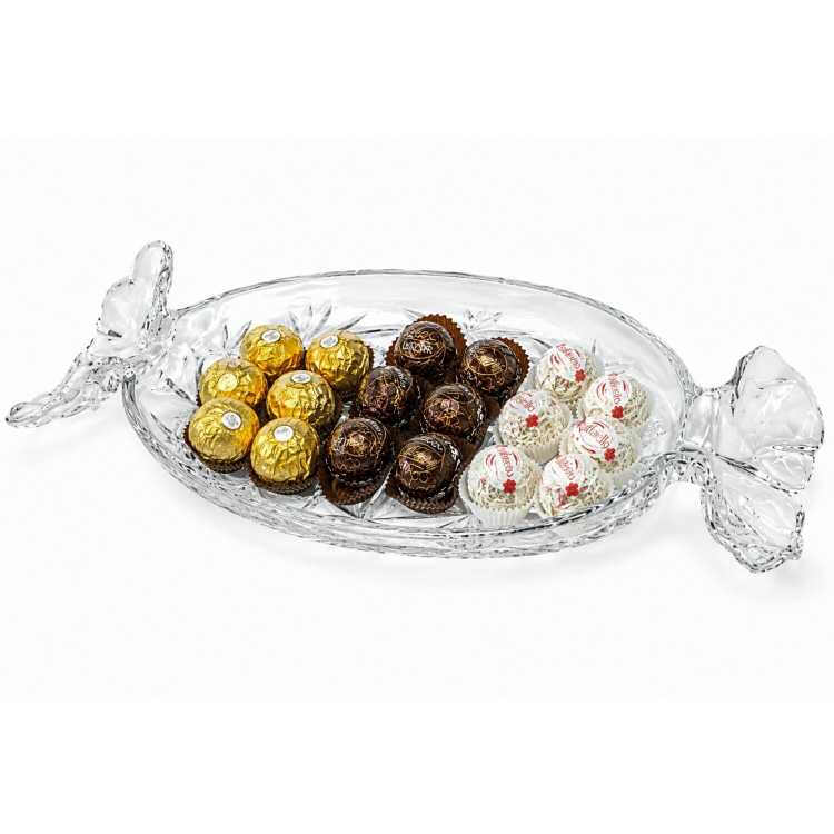 Obrázek pro Skleněná mísa na pralinky a bonbóny 43 × 15 cm