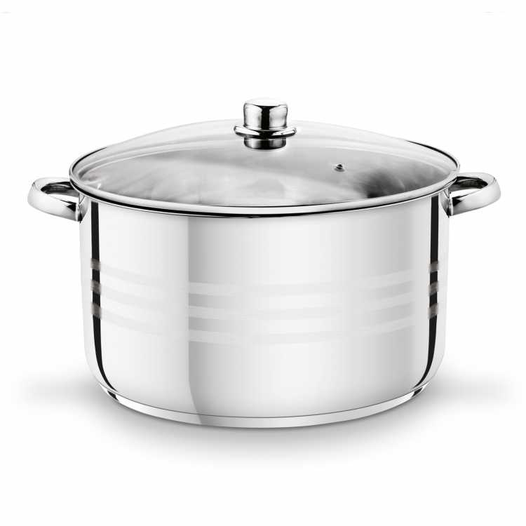 Obrázek pro Nerezový hrnec se skleněnou poklicí 34 x 19 cm, 17 l