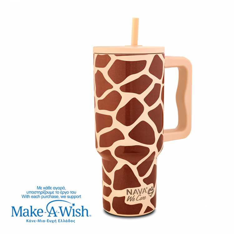 Obrázek pro Termohrnek 900ml s brčkem GIRAFFE