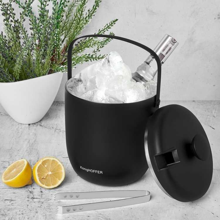 Kbelík na led ORIS BLACK 2,8l s kleštěmi Obrázek pro Kbelík na led ORIS BLACK 2,8l s kleštěmi