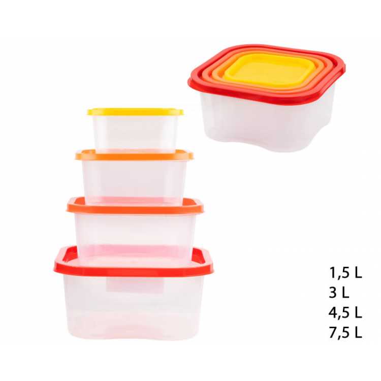 Obrázek pro Dózy plastové sada 4 ks