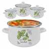 Obrázek pro Sada smaltovaných hrnců 8 dílů Bazalka