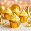 Obrázek pro Zlaté papírové košíčky na muffiny 100 ks – luxusní vzhled