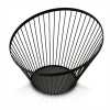 Obrázek pro Kruhový černý košík na ovoce 30 x 20 cm