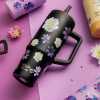 Obrázek pro Termohrnek 900ml s brčkem BLACK FLORAL